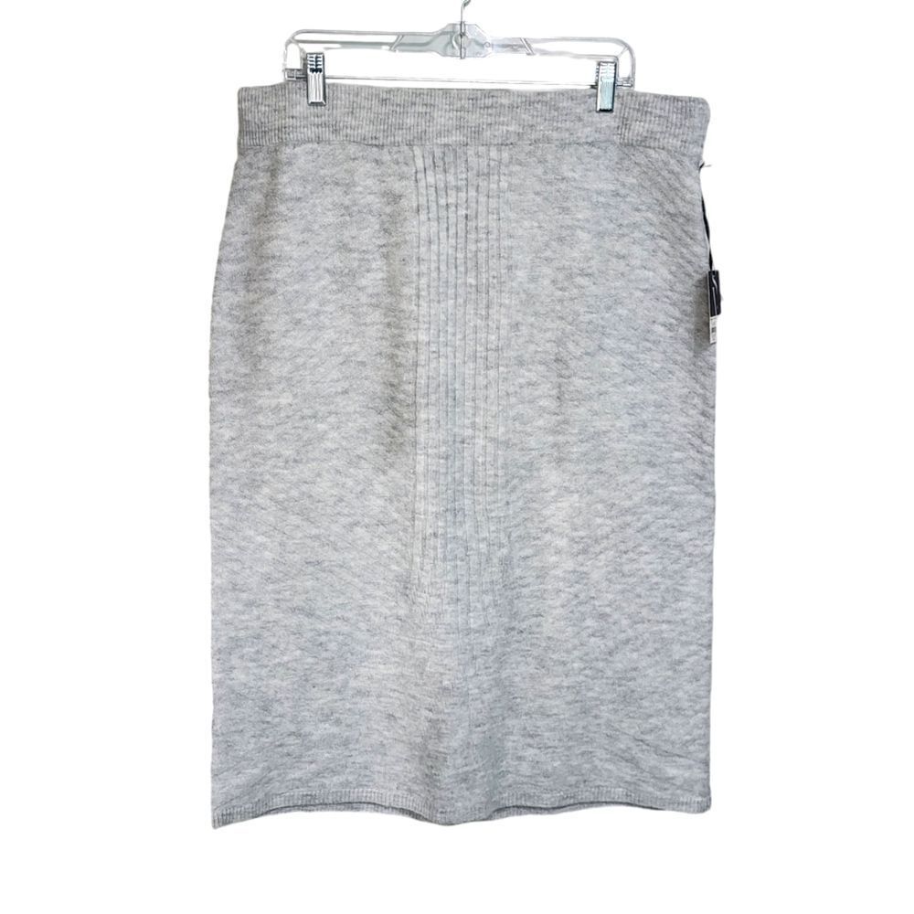 Simply Vera Wang skirt gray pull on soft career office casual XL NWT